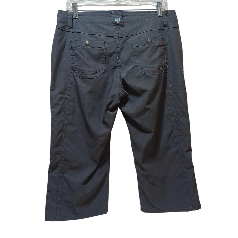 Kuhl Trekr Kapri Crop Pant Size 10 Stretch Gray Hiking Outdoor Travel Athleisure - Picture 2 of 10